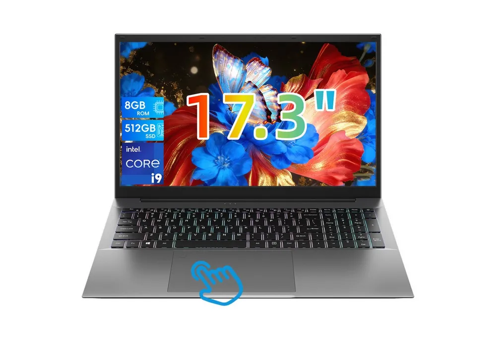 MENGHU 17,3 Zoll Laptop Intel Core i9, 512GB SSD erweiterbar, Fingerabdruck Notebook (Intel® Core™ i9-9880H, 8 GB, 512 GB SSD, 8-core CPU)
