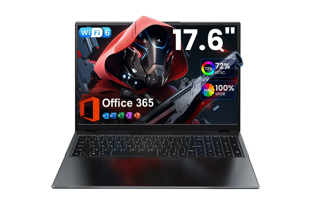MENGHU 17,6” Laptop Intel Alder Lake N95 3,4GHz WiFi 6 16GB RAM 640GB SSD Notebook (Windows 11, Alder Lake N95, 16 GB, 16 GB HDD, 640 GB SSD, Intel UHD Graphics)