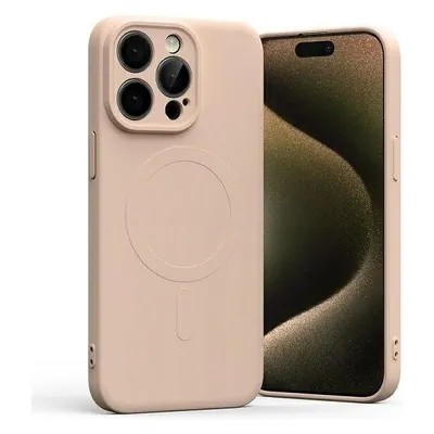 Mercury MagSafe Semi-Silicone iPhone 15 Pro Max 6,7" różowo-piaskowy /pink sand