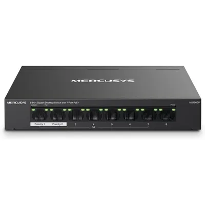 Mercusys MS108GP Gigabit-Ethernet-Switch 8 Ports PoE