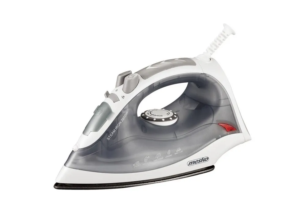 Mesko Dampfbügeleisen MS 5037 Bügeleisen Keramikfuß, 2800 W, Vertikales Dampfbügeln Trockenbügeln 170 ml Wassertank