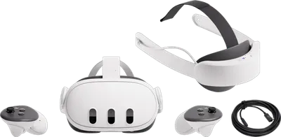 Meta Quest 3 512GB + BlueBuilt PC Link-Kabel + Elite Strap mit Akku