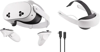Meta Quest 3S 128GB + BlueBuilt PC Link-Kabel + Elite Strap mit Akku