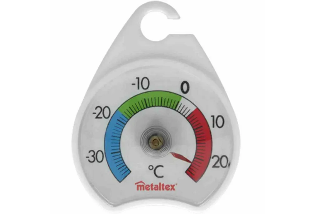 Metaltex Kühlschrankthermometer Tiefkühlthermometer "Glacio" Kunststoff, rund