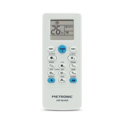Fernbedienung Metronic 495348 Universal Klimaanlage LCD Display Weiß