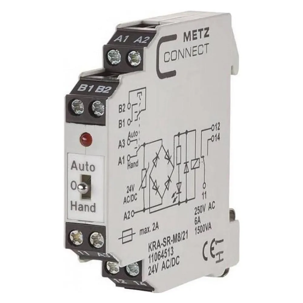Metz Connect KRA-SR-M8/21 Leistungsrelais Weiss