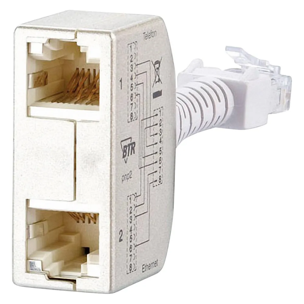 Metz Connect BTR Cable sharing Adpter Set pnp 2 Ethernet-ISDN Ethernet-ISDN silber