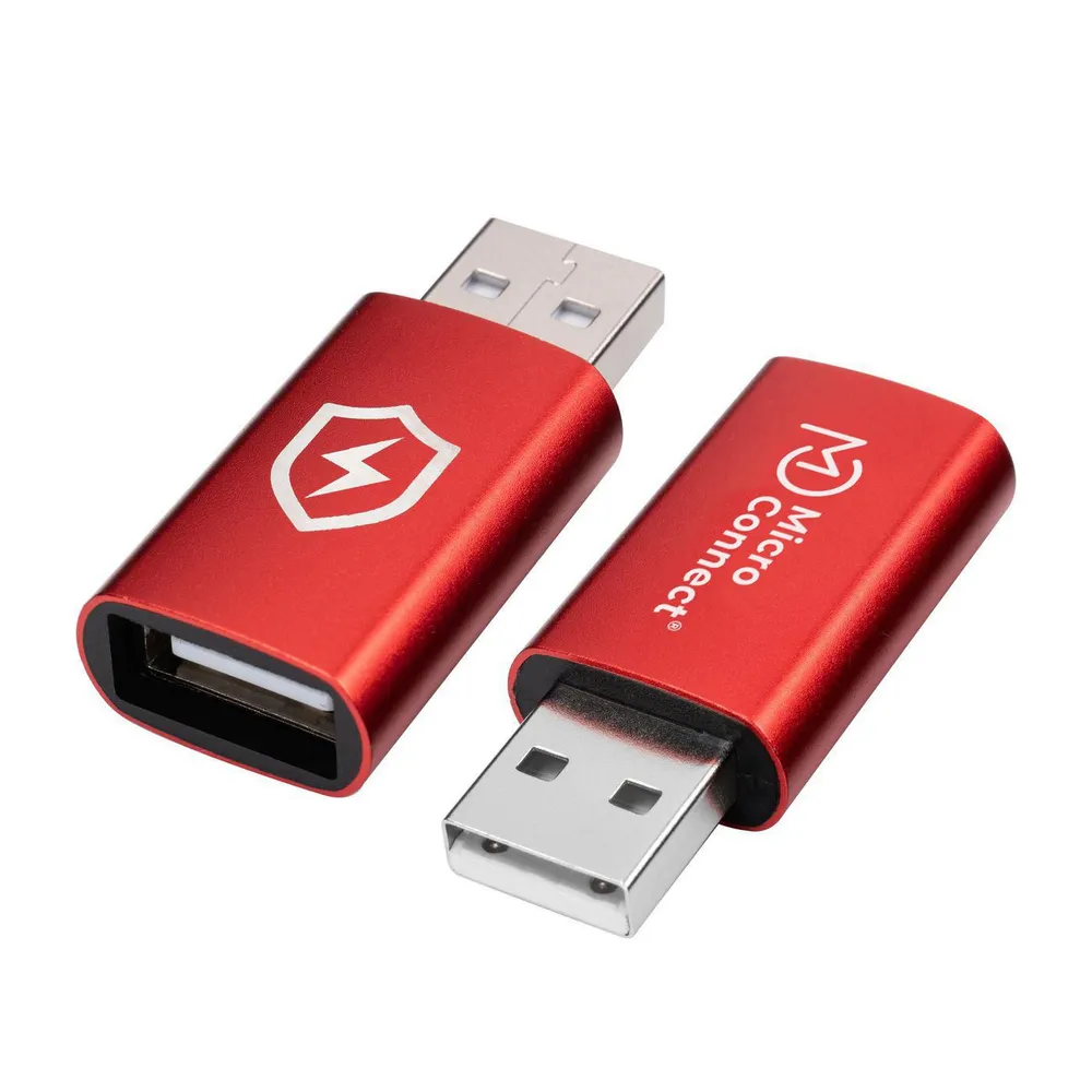 Datenblocker USB-A MicroConnect MC-AAADAP-SC Rot Aluminium 5V 2.4A