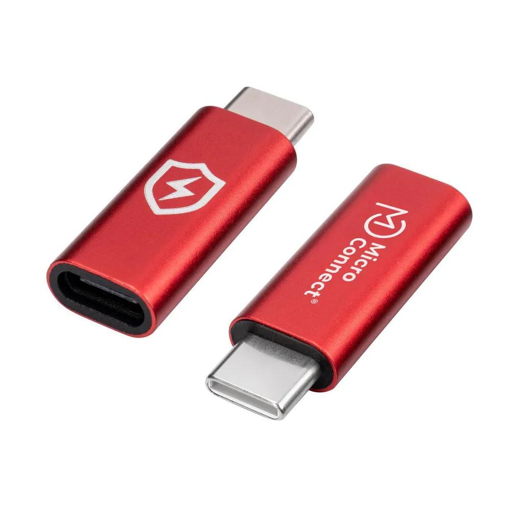 Gender Changer MicroConnect MC-CCADAP-SC USB-C auf USB-C Datensperre Rot