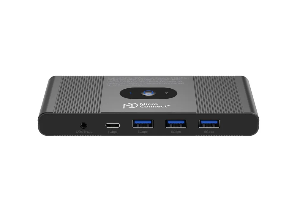 KVM Switch MicroConnect MC-DP-KVM202K DisplayPort USB 3.0 2x1 Schwarz
