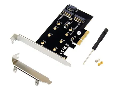 Schnittstellenadapter MicroConnect MC-PCIE-SSDADAPTER PCIe M.2 NVMe B/M Key Schwarz