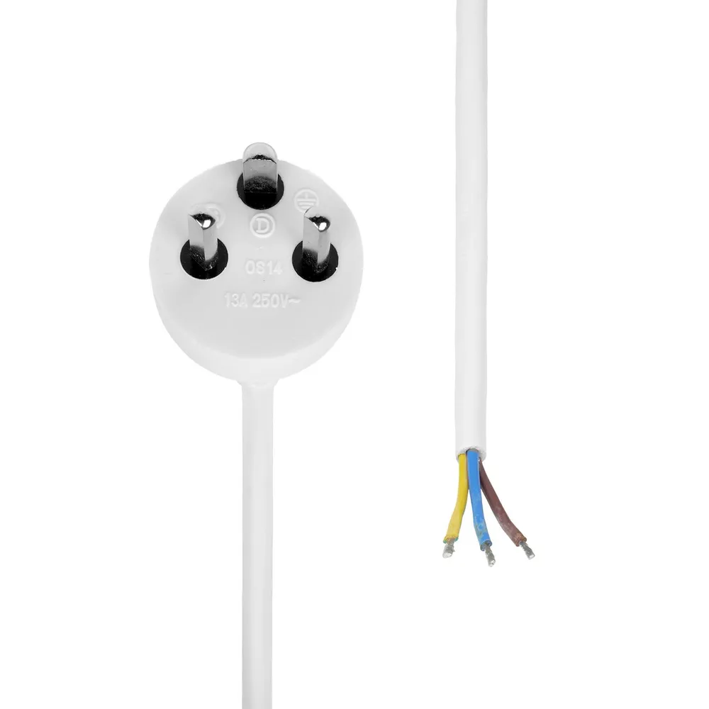 Netzkabel MICROCONNECT MC-PE007EDBW-OE 7 m Weiß Gerade Stecker
