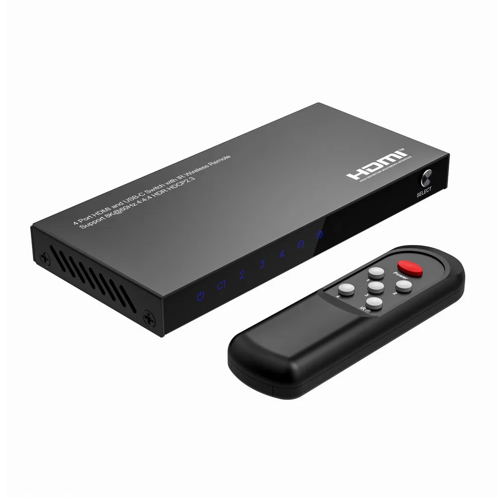 Switch MicroConnect MC-USBCHDMISWITCH0401-8K 4 Port 8K HDMI USB-C Fernbedienung