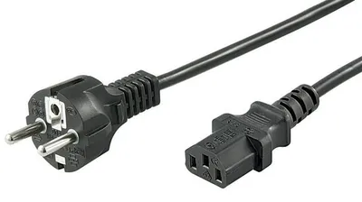 Netzkabel MICROCONNECT PE020410 1 m Schwarz CEE7/7 Stecker auf C13 Kupplung