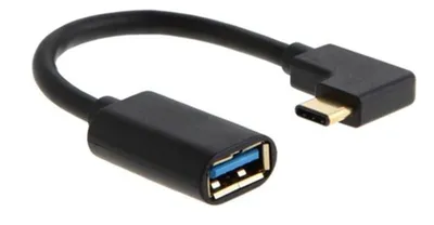 Kabel MicroConnect USB3.1CAF1.5BH-ANG USB 3.0 USB-C gewinkelt schwarz