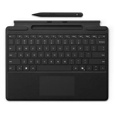 Microsoft Surface Pro-Tastatur mit Slim Pen (2. Ausgabe), Spanisch QWERTY, Schwarz