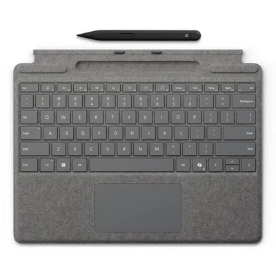 Microsoft Surface Pro-Tastatur mit Slim Pen (2. Ausgabe), Spanisch QWERTY, Platin