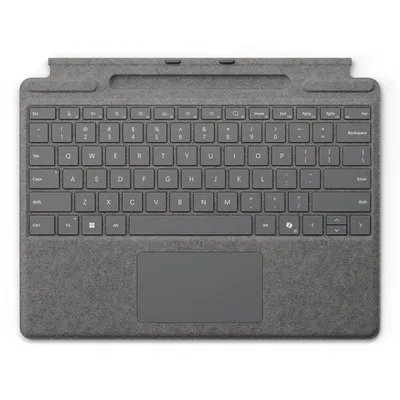 Microsoft Surface Pro-Tastatur mit Stiftaufbewahrung, Spanisch QWERTY, Platin
