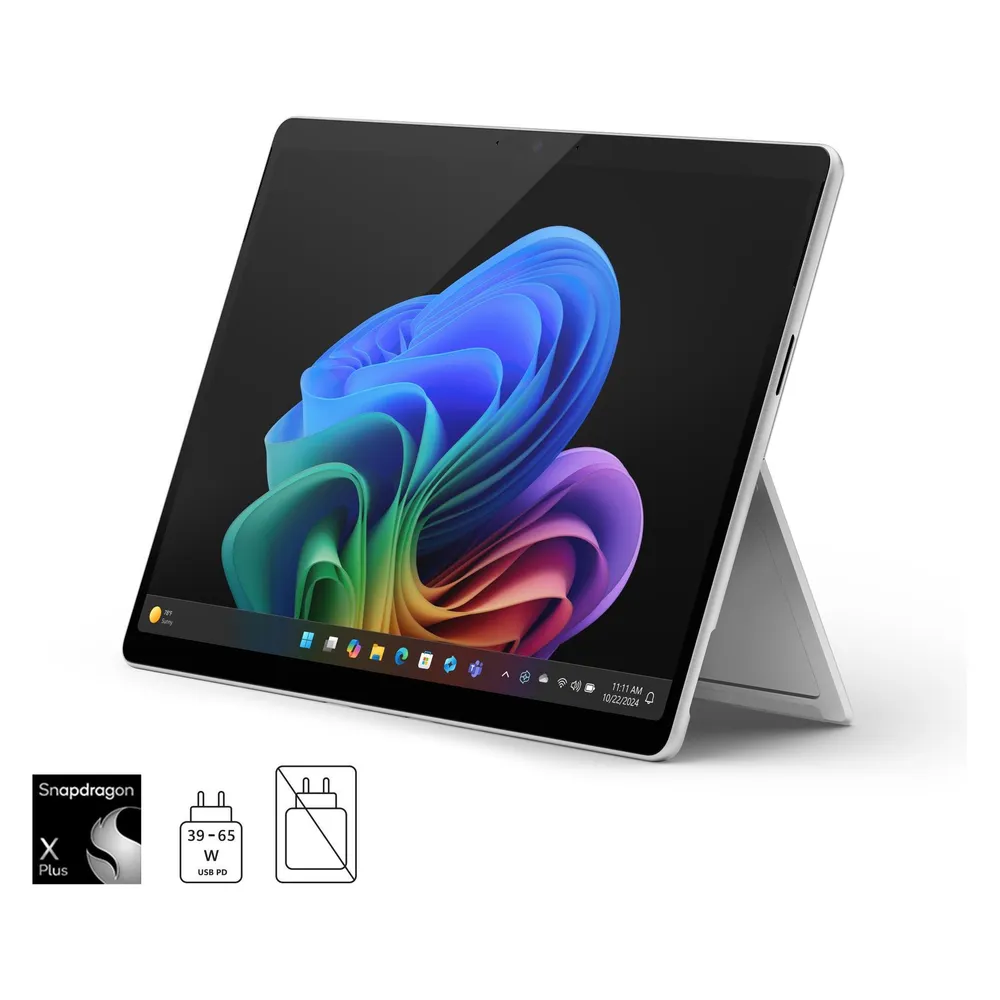 Microsoft Surface Pro – Copilot+ PC (Netzteil separat erhältlich) – 11. Edition (13", 512 GB, 16 GB, Ohne Tastaturlayout, Snapdragon X Plus X1P-64-100)