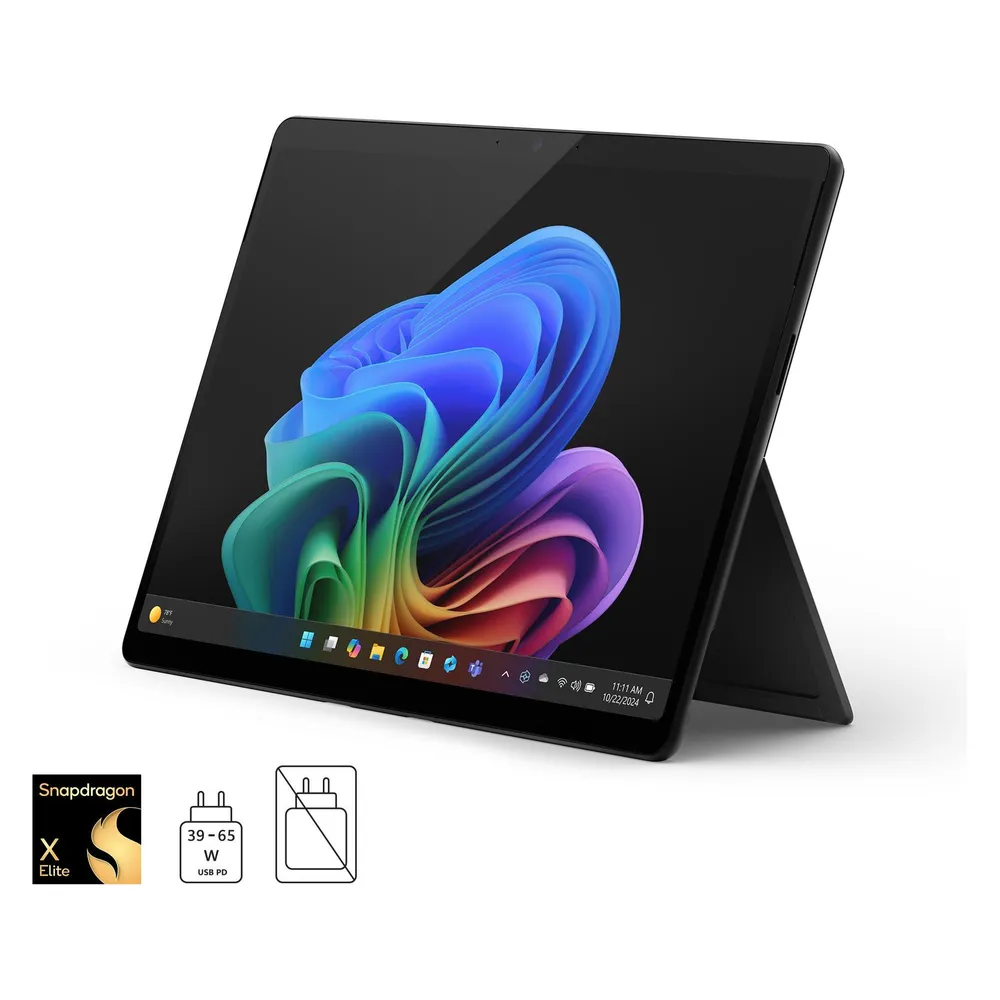 Microsoft Surface Pro – Copilot+ PC (Netzteil separat erhältlich) – 11. Edition (13", 512 GB, 16 GB, Ohne Tastaturlayout, Snapdragon X Elite X1E-80-100)