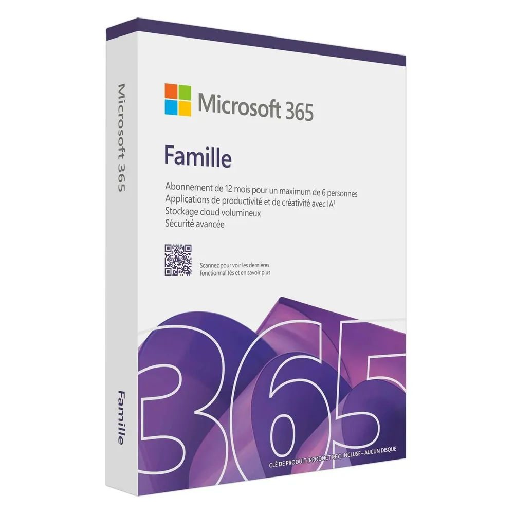 Software Microsoft 365 Family EP2-32365 Cloud-Lizenz Französisch PC/Mac/iOS/Android
