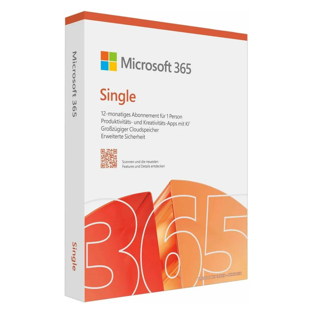 Microsoft 365 Single DE Abonnement 1 Jahr