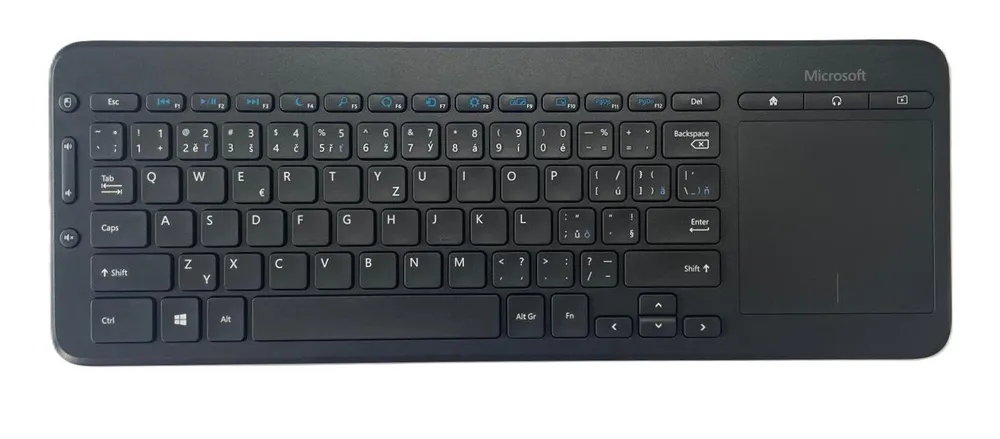 Microsoft All-in-One Media Tastatur mit Touchpad CZ/SK-Layout (N9Z-00020) Tastatur