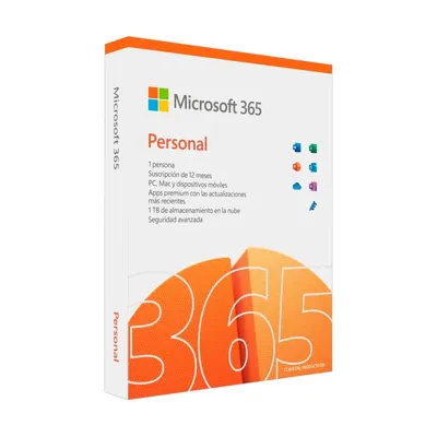 Microsoft 365 Personal 1-Benutzer 1 TB OneDrive plattformübergreifendes Abonnement auf Spanisch