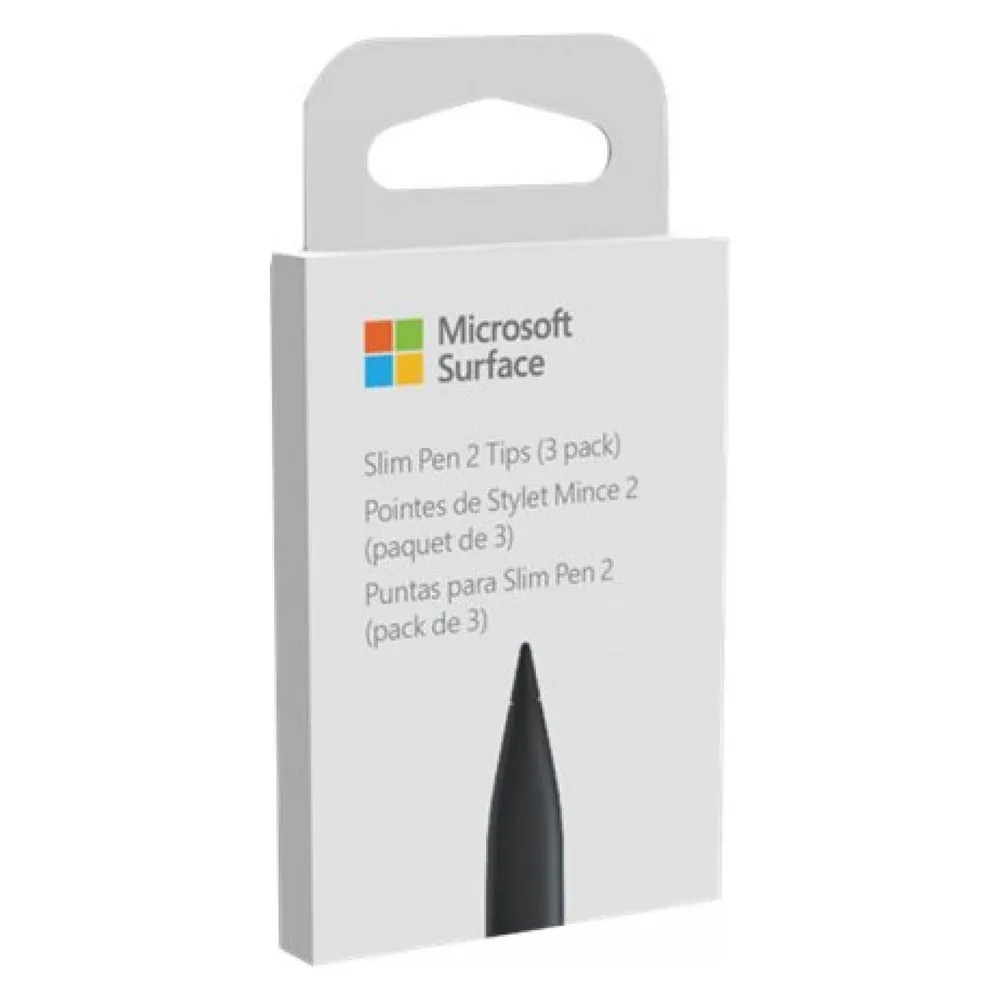 Surface Slim Pen - 2 Tips 3´er Packung SC XZ/NL/FR/DE Black Eingabestift