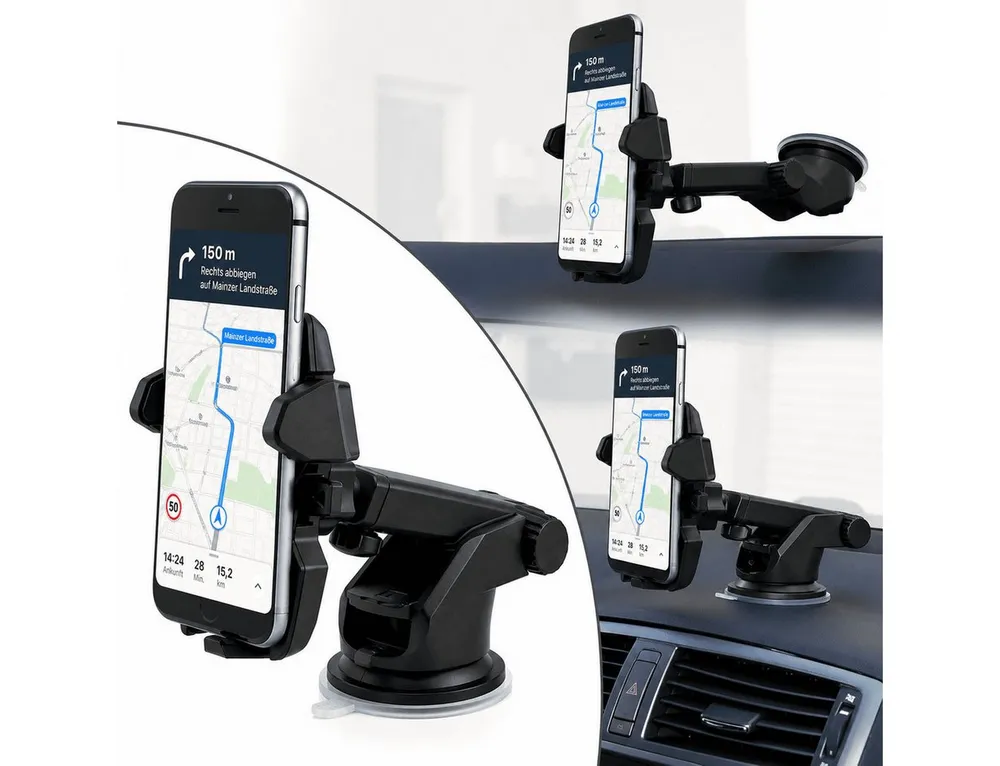 MidGard Smartphone-Halterung Auto Handy-Halterung ideal für Armaturenbrett oder Windschutzscheibe
