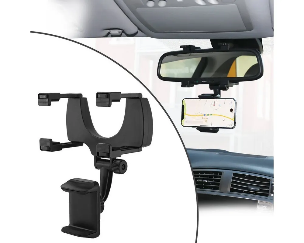 MidGard Smartphone-Halterung Autohalterung f KFZ-Rückspiegel Autospiegel Halterung Handy Universal, (bis 7.2 Zoll)