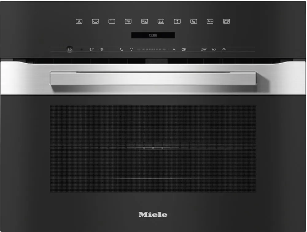 H 7240 BM Kompakt-Backofen mit Mikrowelle Edelstahl/CleanSteel