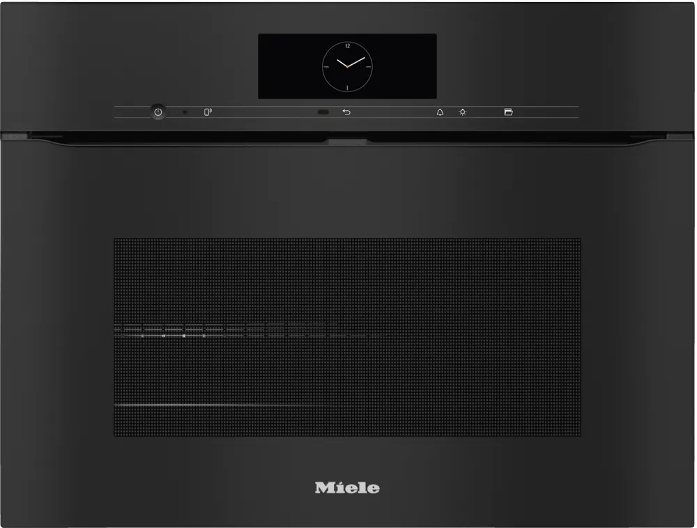 H 7840 BPX Griffloser Kompakt-Backofen Obsidianschwarz