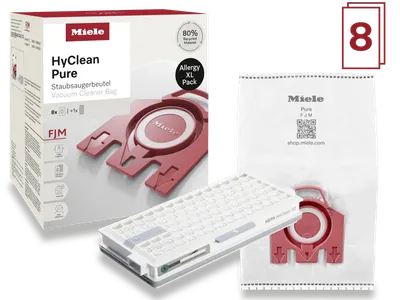 Miele Staubsaugerbeutel HyClean Pure FJM XL-Pack (8 Stück)