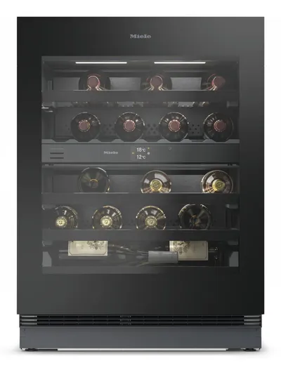 KWTUS 7096 E Obsidianschwarz Unterbau-Weintemperierschrank