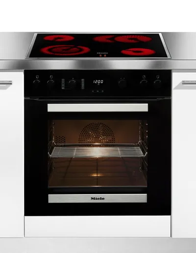 Miele Elektro-Herd-Set H 2455 E D OBSW/EDST mit KM 6003 LPT, Herd-Set - Kombination aus Herd und flexibel nutzbarem Kochfeld
