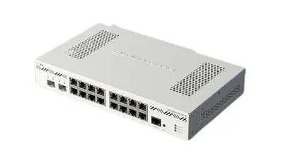 Mikrotik CCR2004-16G-2S+PC Ethernet-Router, 16 SFP+-Ports, 25 Gbit/s, hohe Leistung, weiß