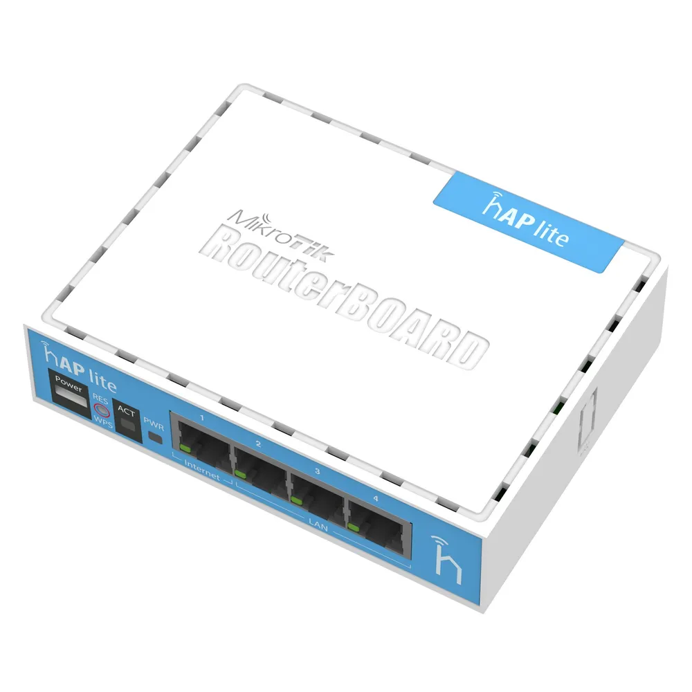 WLAN-Zugangspunkt Mikrotik hAP lite 2.4 GHz 4 Fast-Ethernet-Anschlüsse