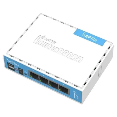 WLAN-Zugangspunkt Mikrotik hAP lite 2.4 GHz 4 Fast-Ethernet-Anschlüsse