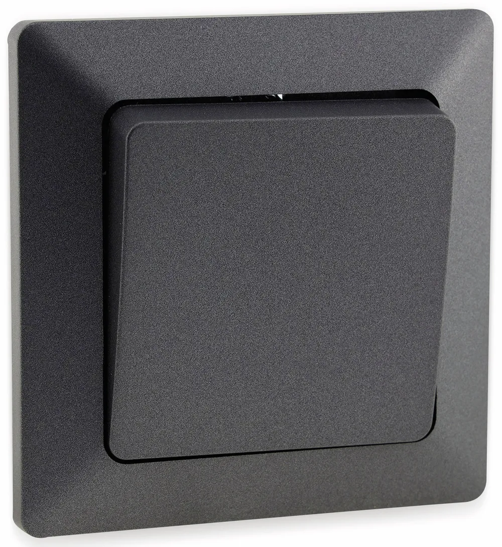 MILOS Taster 23042, 10A/250V~, anthrazit