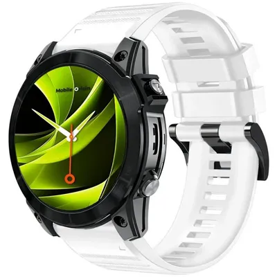 Uhrband Mobile Origin 22mm Silikon Weiß für Garmin