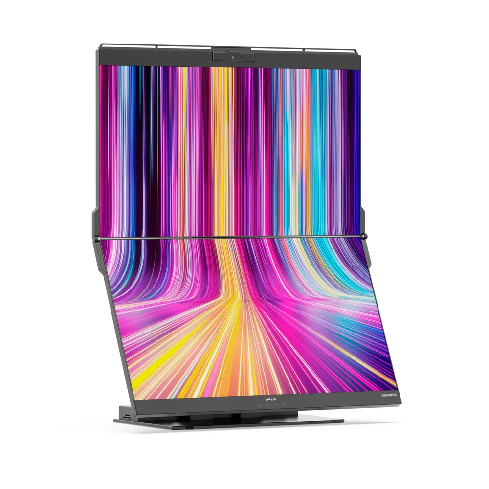 Mobile Pixels Geminos X 24" Dual LCD Touchscreen Monitor, Schwarz, 2560 x 1440 (QHD)