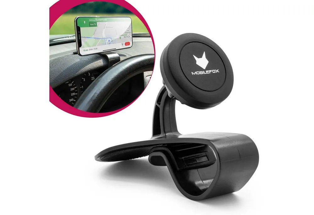 Mobilefox Smartphone-Halterung 360° KFZ Auto Smartphone Handy Halterung Halter Verstellbar Universal