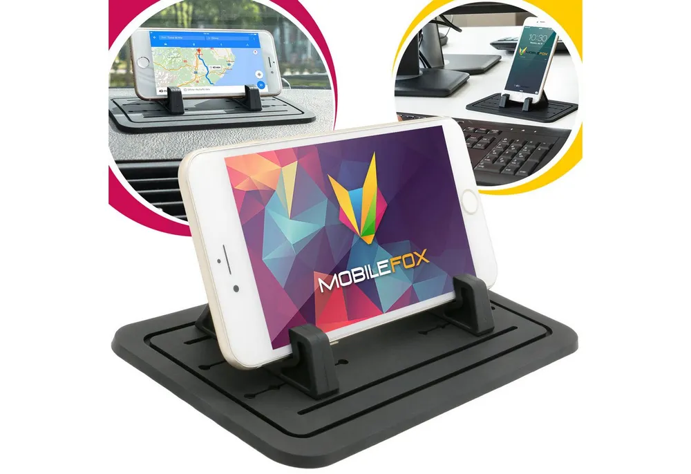Mobilefox Smartphone-Halterung KFZ Anti-Rutsch Matte Handy Halterung Auto Halter Tisch Ständer