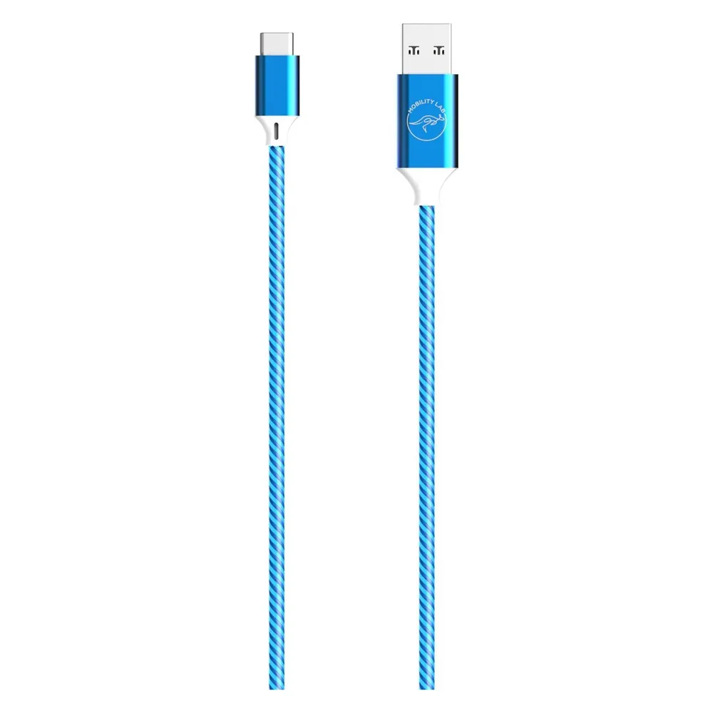 Mobility Lab Cable LED USB 2.0 type A - type C M/M 1m (Bleu)