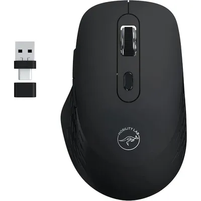 Ratón Mobility Lab Omega ML314556 Wireless Bluetooth RF 1600DPI Schwarz 5 Tasten