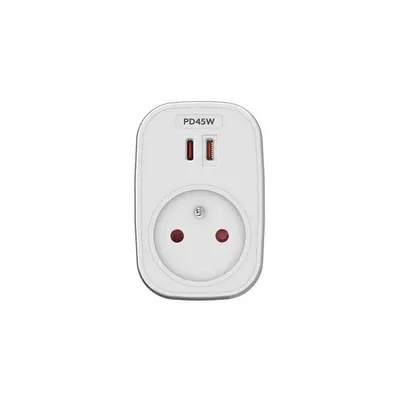 Wandsteckdose Mobility Lab mit 2 USB-C PD 45W Ports und Europäischem Stecker