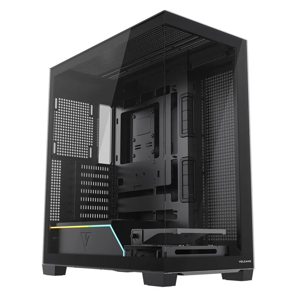 PC-Gehäuse Modecom Volcano Stellar Plus Schwarz Gehärtetes Glas Midi Tower