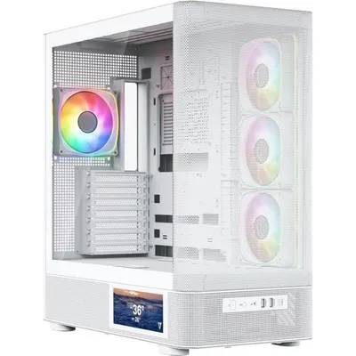 PC-Gehäuse Modecom Volcano AQ400 ARGB Midi Tower Weiß