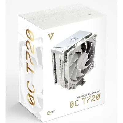 Kühlung Luft Modecom Socket AM4 AM5 LGA 1200 120mm Volcano 0C T720 Weiß